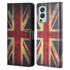 OnePlus Nord 2 5G - Læder cover / pung - Printet Design - UK Flag