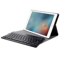 iPad Air 1 / Air 2 - Bluetooth/trådløs Tastatur DANSK layout m/aftagelig læder etui/cover - Sort