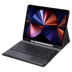 iPad Pro 12.9 (2022/2021/2020/2018) - Bluetooth Tastatur med Touch Pad & aftagelig cover - DANSK layout - Sort