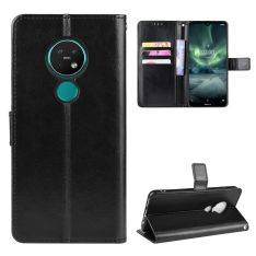 Nokia 6.2 / 7.2 - Læder cover / pung - Sort