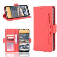 Nokia 5.3 - Læder cover / pung - Aftagelig udvendig kortholder - Rød