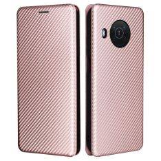 Nokia X10/X20 - Flip cover i Børstet design - Aftagelig Kickstand - Rosa guld