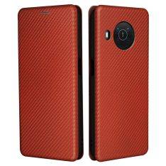 Nokia X10/X20 - Flip cover i Børstet design - Aftagelig Kickstand - Orange