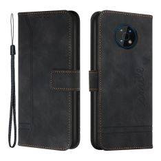 Nokia G50 - Læder cover / pung - aftagelig strop - Sort