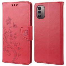 Nokia G11/G21 - Læder cover / pung - Printet design - Rød
