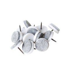 Glidesøm med filt – Ø20 - Sæt med 12 stk. - Hvid/grå