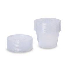Genanvendelig madboks med låg 200ml / Ø9 x 6 cm - 10 stk.