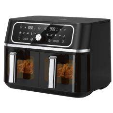 Swiss Haus - Dobbelt Airfryer 2x 4.5L / 3100W - Digital display - Basel Premium - Sort