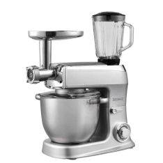 Royalty Line 3-i-1 Køkkenmaskine 2100W / 7.5L Hakker/Blender/Røre - Sølv