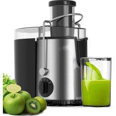 Royalty Line Slowjuicer i rustfrit stål - 700W / 2 Hastigheder - Med Juicebeholder