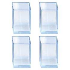 Silikonebeskyttere til Stoleben / Møbler - Firkantet 15x30mm - sæt med 4 stk