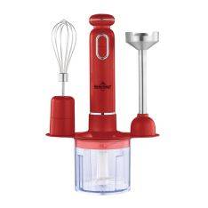 Swiss Haus - Elektrisk stavblendersæt 600W / Chopper 500ml - Rustfrit stål - Rød