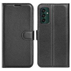 Samsung Galaxy M13 4G - Læder cover / pung - Sort