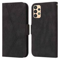 Samsung Galaxy A13 4G/5G / A04s 4G - Trendy læder cover / pung - Sort