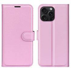 iPhone 16 Pro Max - Læder cover / pung - Pink