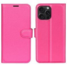 iPhone 16 Pro Max - Læder cover / pung - Rosa