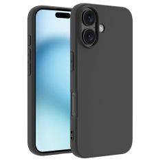 iPhone 16 Plus - Slim gummi cover - Sort