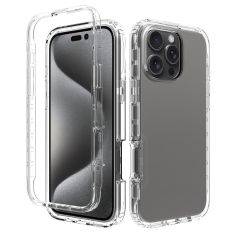 iPhone 16 Pro Max - Shockproof slim Hybrid cover - Transparent