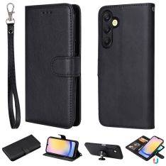 Samsung Galaxy A25 5G - KT3 series 2-i-1 læder cover - Aftagelig holder - Sort