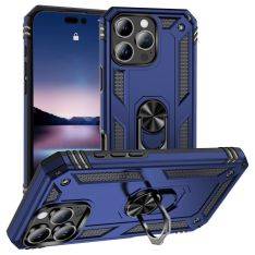 iPhone 16 Pro Max - Shockproof Hybrid cover med roterbar kickstand - Blå