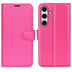 Samsung Galaxy S24 FE - Læder cover / pung - Rosa