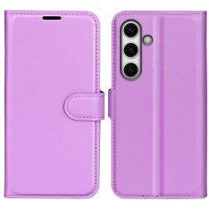 Samsung Galaxy S24 FE - Læder cover / pung - Lilla