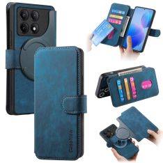 Xiaomi Poco F6 Pro 5G - CASENEO 2-i-1 læder cover - Aftagelig holder - Mørkeblå