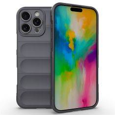 iPhone 16 Pro - Wave gummi cover - Mørkegrå