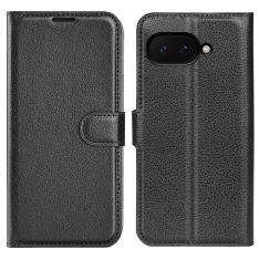 Google Pixel 9a - Læder cover / pung - Sort