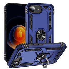 iPhone 17e / 16e - Shockproof håndværker cover m/ Kickstand - Blå