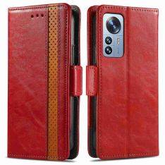 Xiaomi 12T 5G / 12T Pro 5G - Læder cover / pung med RFID - Rød