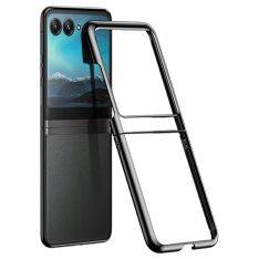 Motorola Razr 60 - Shockproof hardcover - Transparent/sort