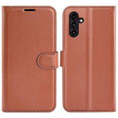 Samsung Galaxy A14 5G - Læder cover / pung - Brun