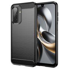 Samsung Galaxy A17 5G - Gummi cover i børstet design - Sort