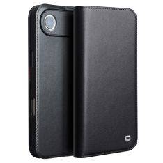 iPhone 17 Air - QIALINO ægte læder cover / pung - Sort