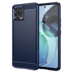 Motorola Moto G72 4G - Gummi cover - Børstet design - Blå