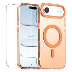 iPhone 17 Air - Magnetisk magsafe kompatibel cover - Inkl. Hærdet beskyttelsesglas - Orange