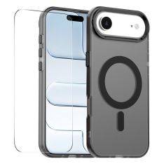 iPhone 17 Air - Magnetisk magsafe kompatibel cover - Inkl. Hærdet beskyttelsesglas - Sort