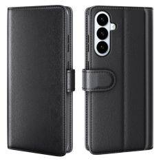 Samsung Galaxy S26 Plus - Ægte læder cover / pung - Sort