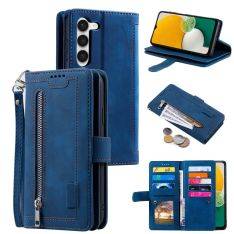 Samsung Galaxy S23 5G - Læder cover / pung - Multi kortholdere - Blå