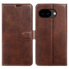 Google Pixel 10a - Vintage læder cover / pung - Mørk brun