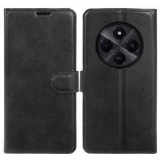 Xiaomi Redmi 14C 4G / 14R 5G - Vintage læder cover / pung - Sort