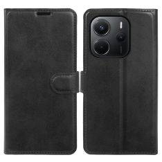 Xiaomi Redmi Note 14 4G - Vintage læder cover / pung - Sort