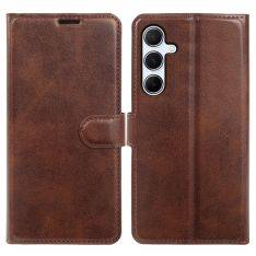 Samsung Galaxy A55 5G - Vintage læder cover / pung - Mørk brun