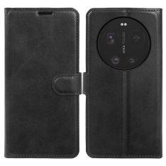 Xiaomi 17 Ultra - Vintage læder cover / pung - Sort