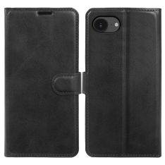 iPhone 17e / 16e - Vintage læder cover / pung - Sort