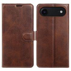 iPhone 17 Air - Vintage læder cover / pung - Mørk brun
