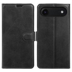 iPhone 17 Air - Vintage læder cover / pung - Sort