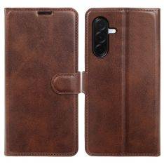 Samsung Galaxy A17 4G / A17 5G - Vintage læder cover / pung - Mørk brun