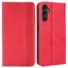 Samsung Galaxy A14 5G - Vintage læder cover / pung - Rød